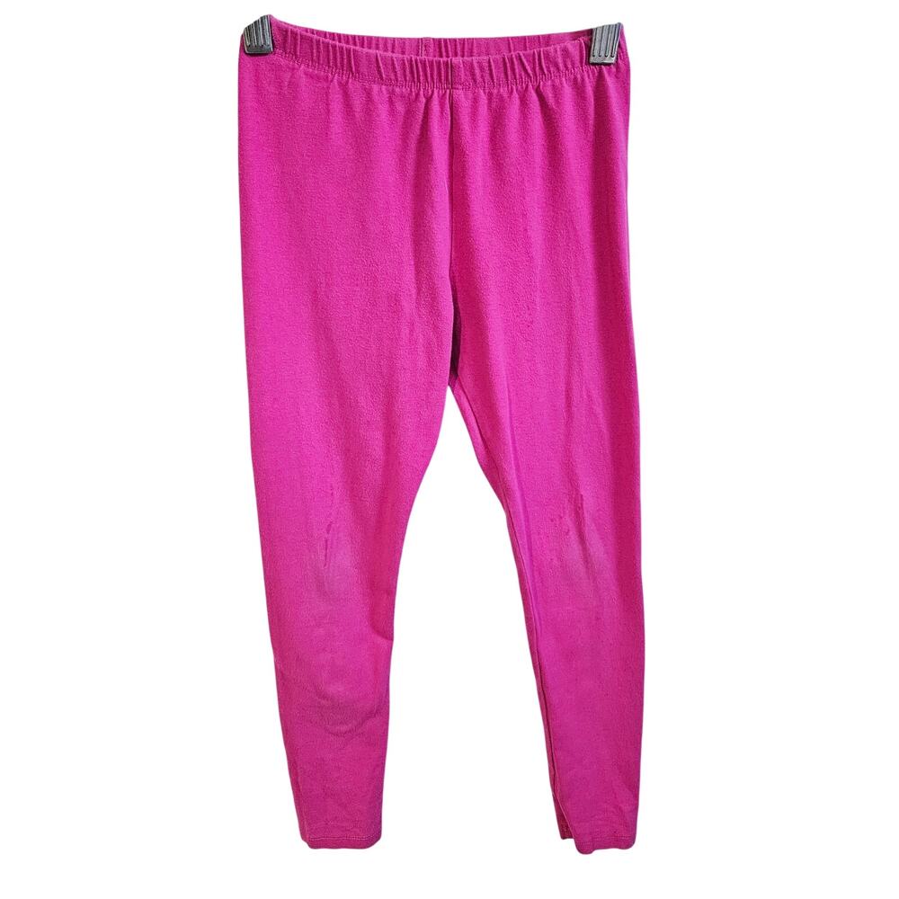 Children's Place Size M Leggings Solid Hot Pink Comfy Stretch Pants Casual Basic